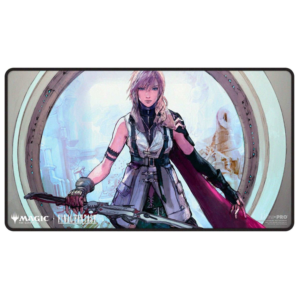 Magic the Gathering FINAL FANTASY Black Stitched Playmat - Lightning | Tabernacle Games