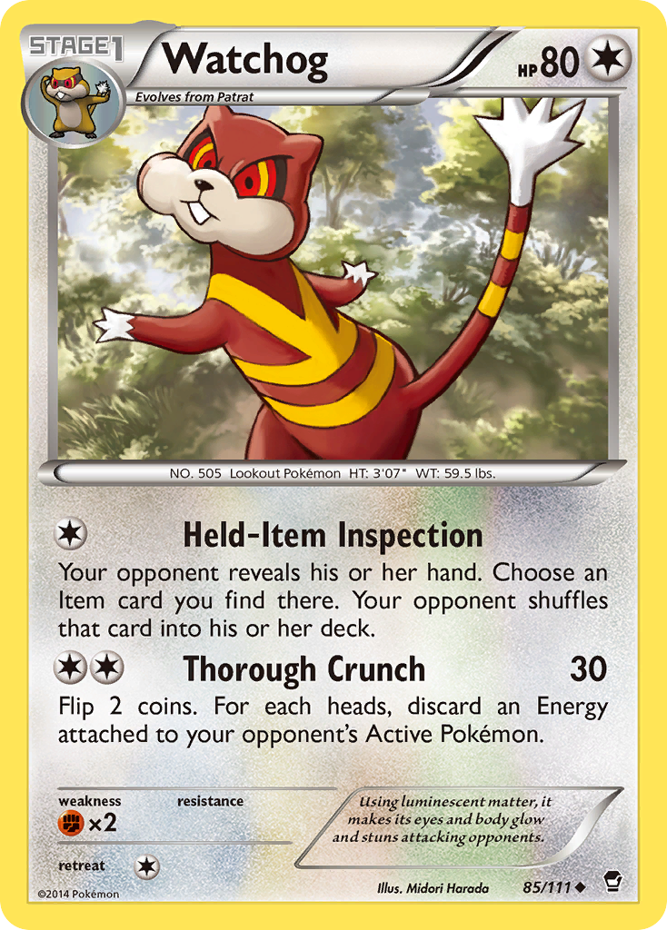 Watchog (85/111) [XY: Furious Fists] | Tabernacle Games