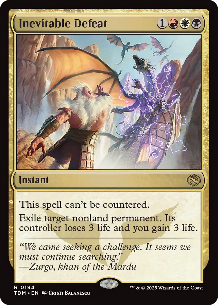 Inevitable Defeat [Tarkir: Dragonstorm] | Tabernacle Games