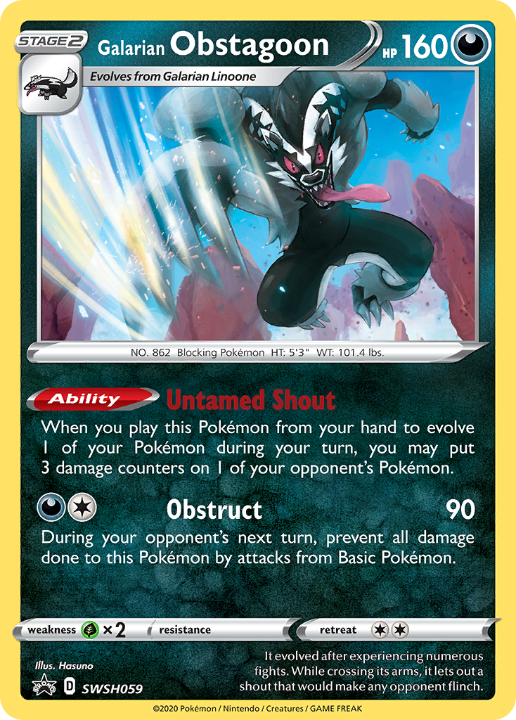 Galarian Obstagoon (SWSH059) [Sword & Shield: Black Star Promos] | Tabernacle Games