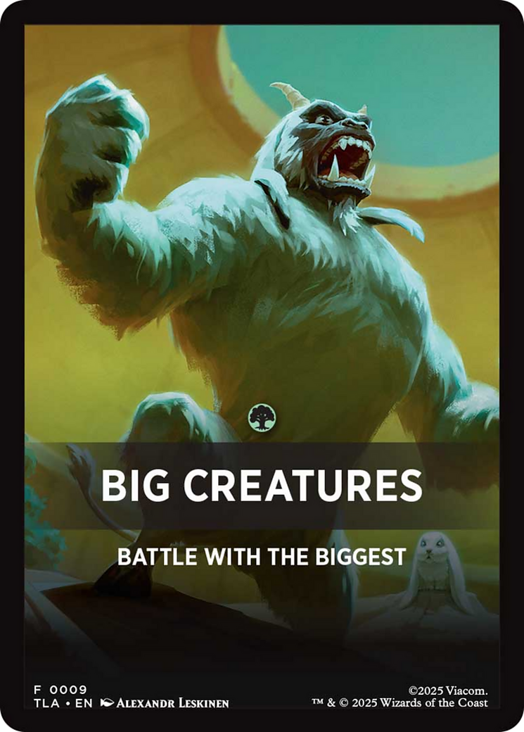 Big Creatures Theme Card [Avatar: The Last Airbender Tokens] | Tabernacle Games
