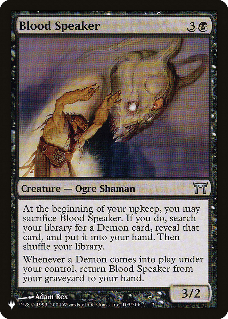 Blood Speaker [The List Reprints] | Tabernacle Games