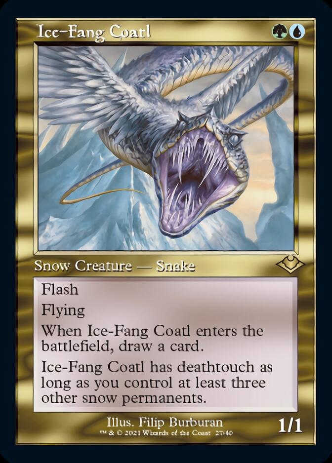 Ice-Fang Coatl (Retro Foil Etched) [Modern Horizons] | Tabernacle Games