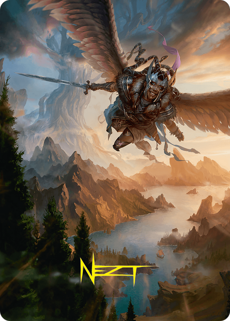 Youthful Valkyrie Art Card (28/54) (Gold-Stamped Signature) [Foundations Art Series] | Tabernacle Games