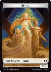 Spirit (0008) // Spirit (0009) Double-Sided Token [Tarkir: Dragonstorm Tokens] | Tabernacle Games