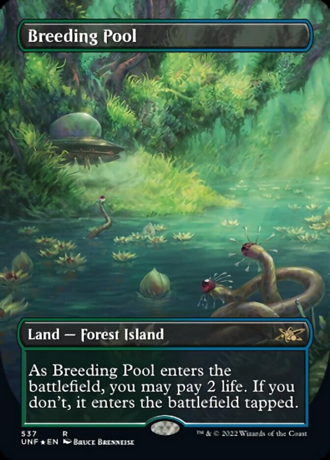 Breeding Pool (Borderless) (Galaxy Foil) [Unfinity] | Tabernacle Games