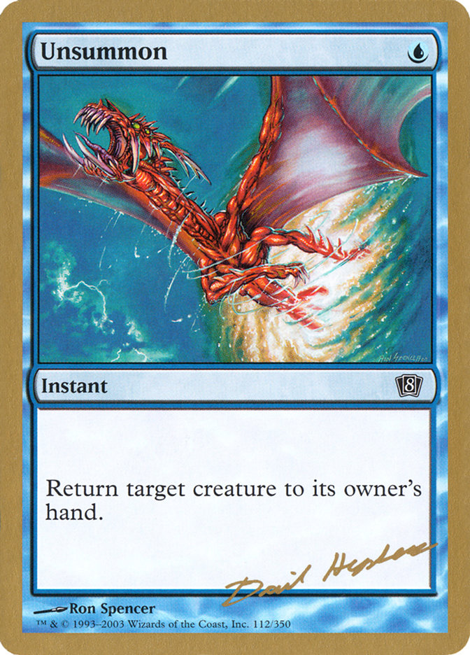 Unsummon (Dave Humpherys) [World Championship Decks 2003] | Tabernacle Games