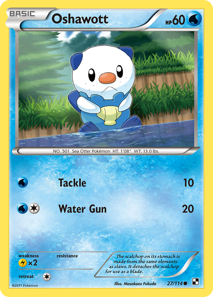 Oshawott (27/114) [Black & White: Base Set] | Tabernacle Games
