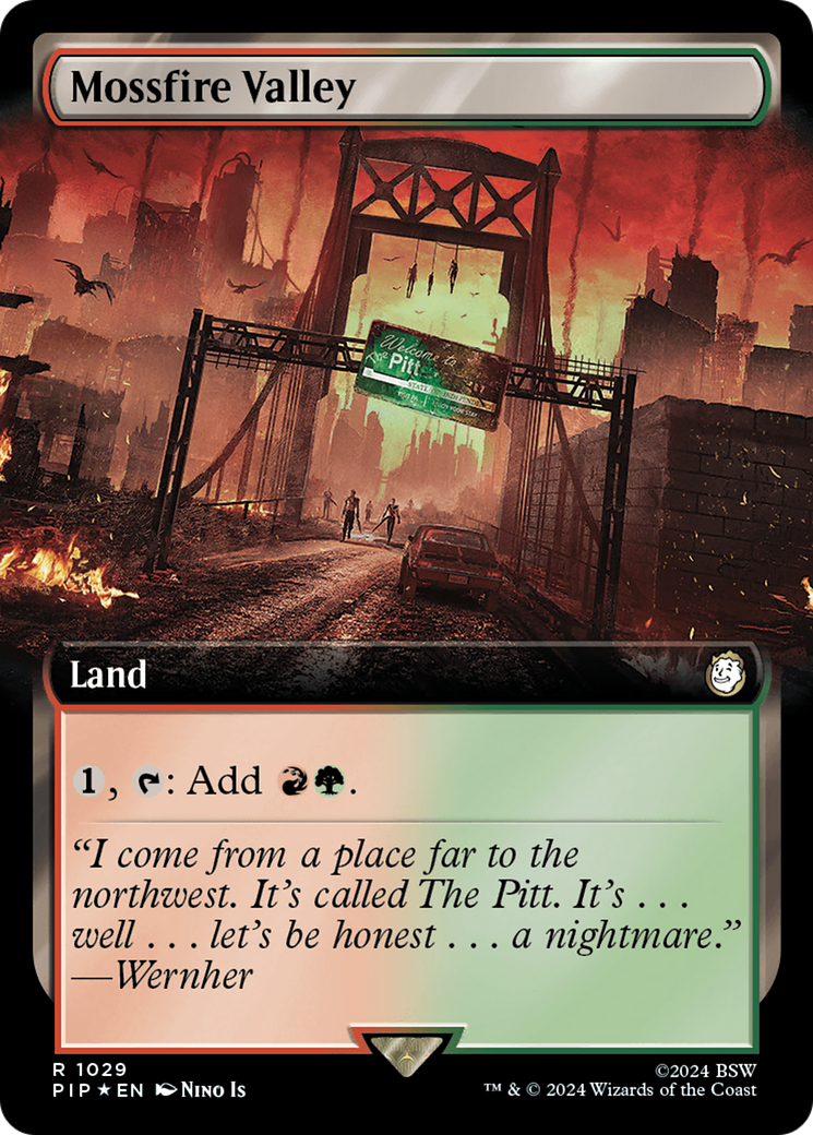 Mossfire Valley (Extended Art) (Surge Foil) [Fallout] | Tabernacle Games