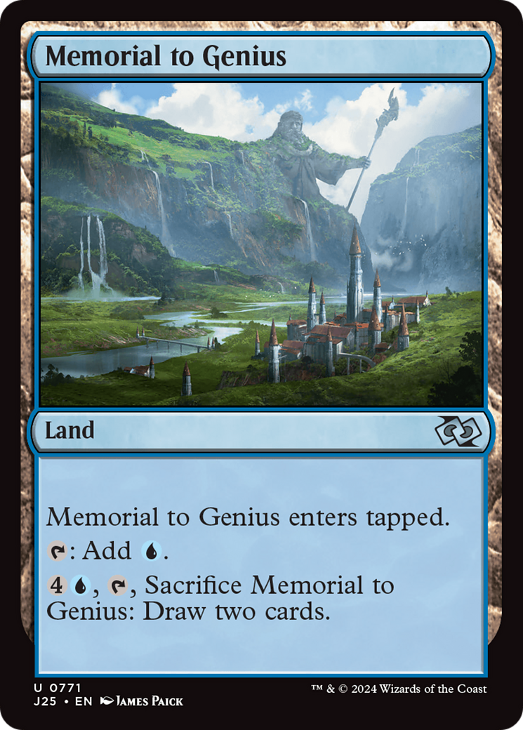 Memorial to Genius [Foundations Jumpstart] | Tabernacle Games