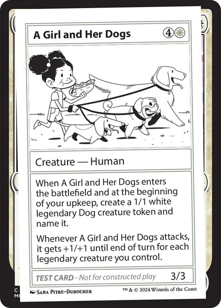 A Girl and Her Dogs [Mystery Booster 2 Playtest Cards] | Tabernacle Games