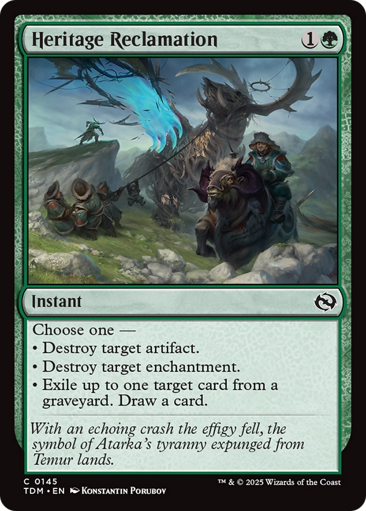 Heritage Reclamation [Tarkir: Dragonstorm] | Tabernacle Games