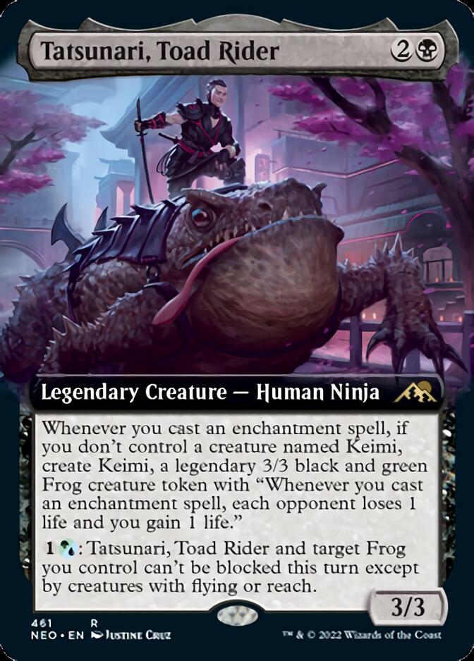 Tatsunari, Toad Rider (Extended Art) [Kamigawa: Neon Dynasty] | Tabernacle Games