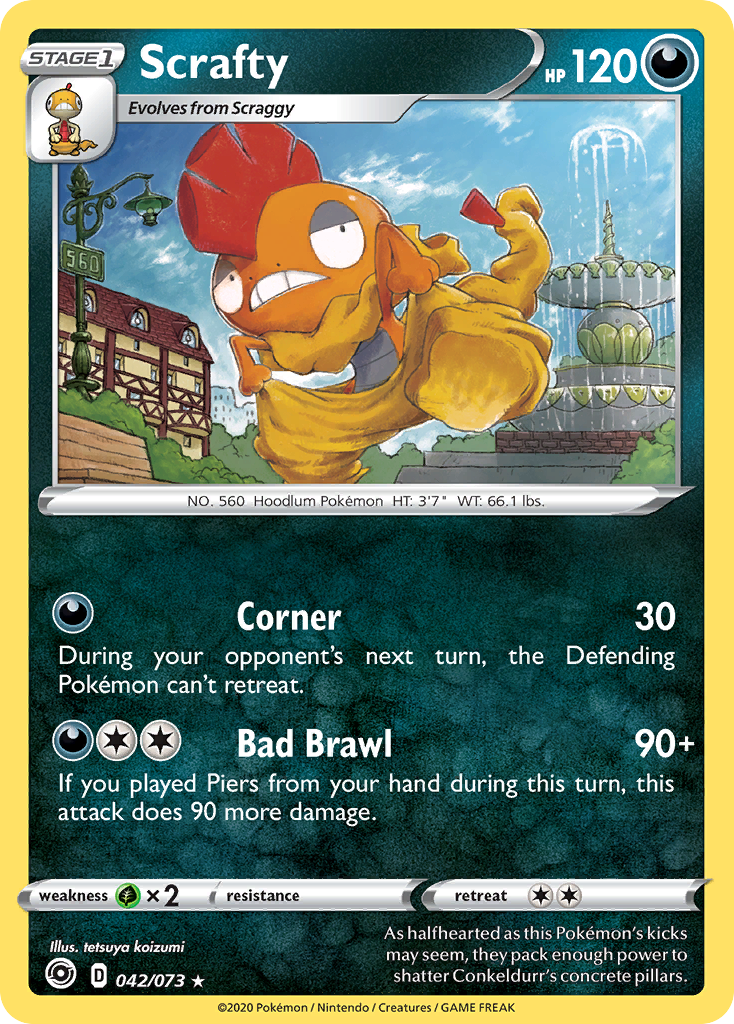 Scrafty (042/073) [Sword & Shield: Champion's Path] | Tabernacle Games