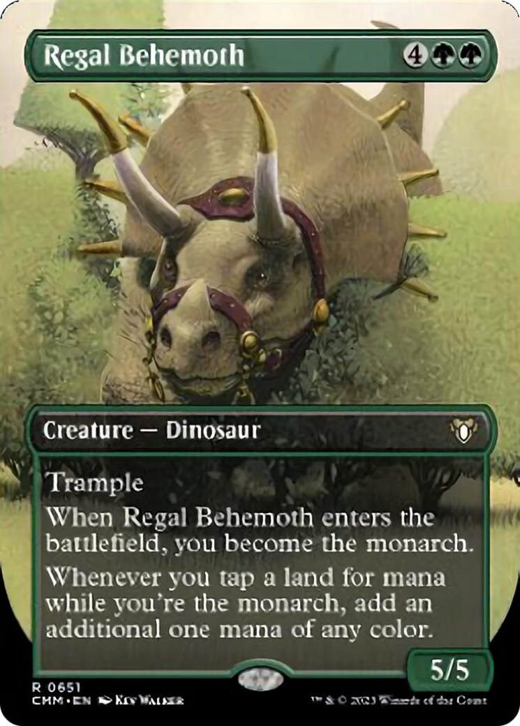 Regal Behemoth (Borderless Alternate Art) [Commander Masters] | Tabernacle Games