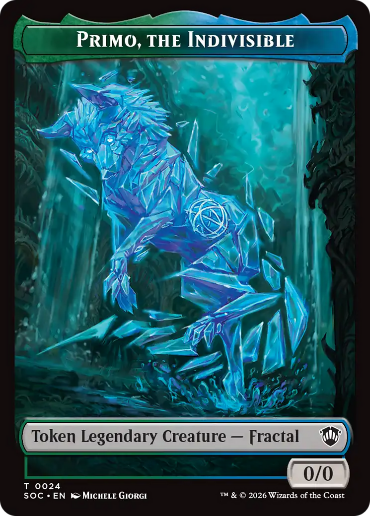 Primo, The Indivisble // Treasure Double-Sided Token [Secrets of Strixhaven Commander Tokens] | Tabernacle Games