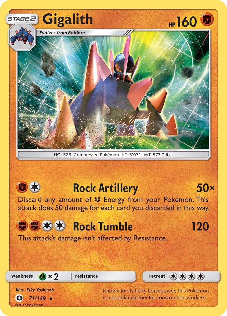 Gigalith (71/149) (Cosmos Holo) (Blister Exclusive) [Sun & Moon: Base Set] | Tabernacle Games