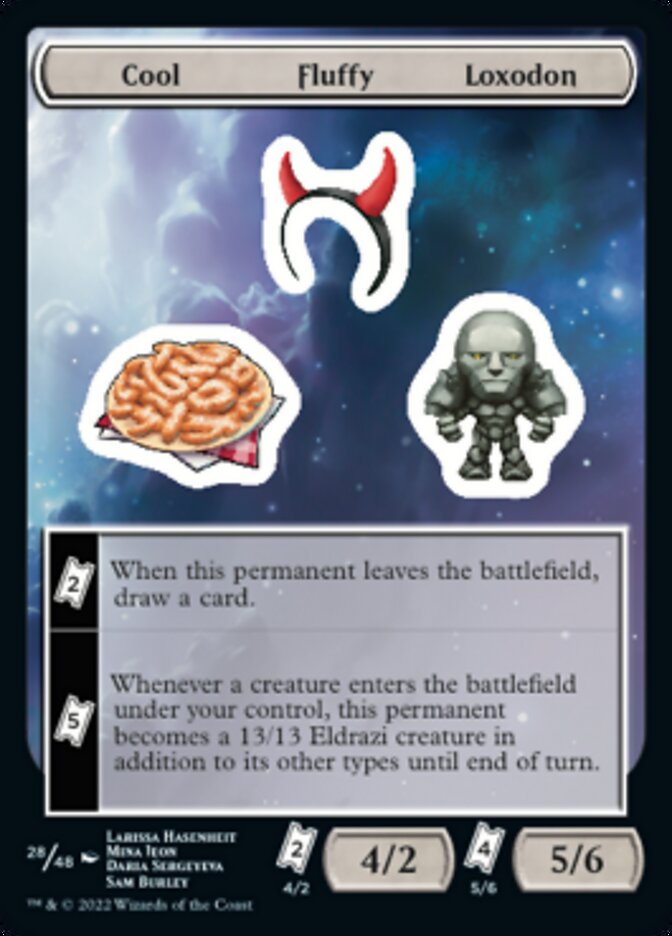 Cool Fluffy Loxodon [Unfinity Stickers] | Tabernacle Games