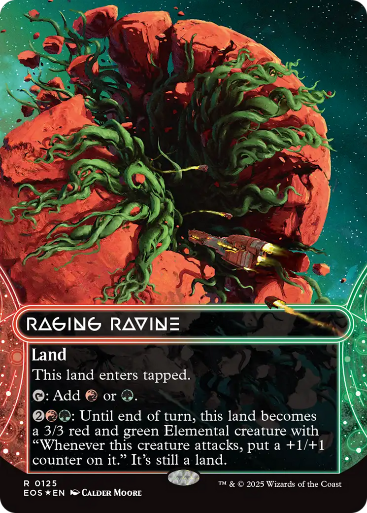 Raging Ravine (0125) (Borderless) (Galaxy Foil) [Edge of Eternities: Stellar Sights] | Tabernacle Games