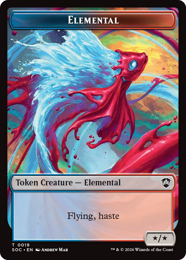 Elemental (0019) // Copy Double-Sided Token [Secrets of Strixhaven Commander Tokens] | Tabernacle Games