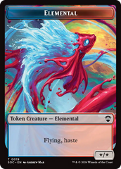 Elemental (0019) // Copy Double-Sided Token [Secrets of Strixhaven Commander Tokens] | Tabernacle Games