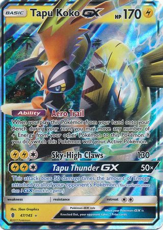 Tapu Koko GX (47/145) (Jumbo Card) [Sun & Moon: Guardians Rising] | Tabernacle Games