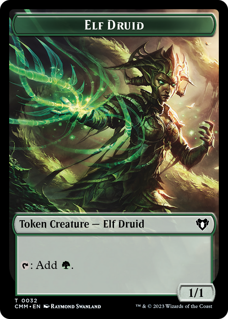 Elemental (0024) // Elf Druid Double-Sided Token [Commander Masters Tokens] | Tabernacle Games