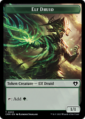 Elemental (0024) // Elf Druid Double-Sided Token [Commander Masters Tokens] | Tabernacle Games