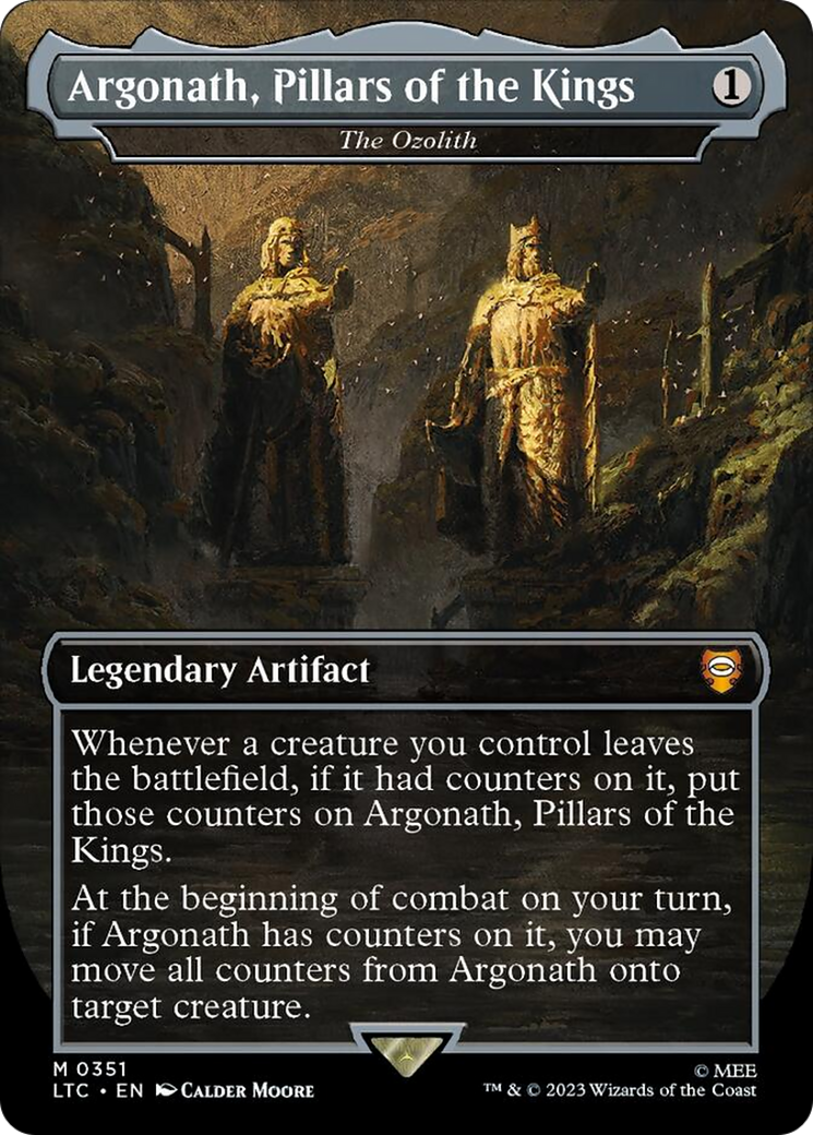 Argonath, Pillars of the Kings - The Ozolith (Borderless) (Surge Foil) [The Lord of the Rings: Tales of Middle-Earth Commander] | Tabernacle Games