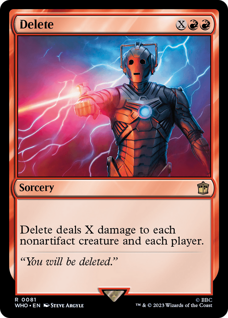 Delete [Doctor Who] | Tabernacle Games