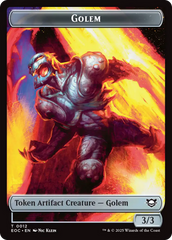 Copy // Golem (0012) Double-Sided Token [Edge of Eternities Commander Tokens] | Tabernacle Games