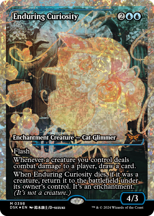Enduring Curiosity (Japan Showcase Fracture Foil) [Duskmourn: House of Horror] | Tabernacle Games