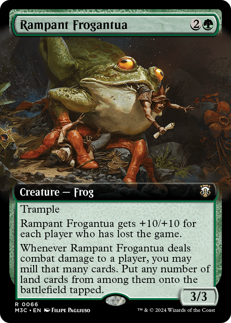 Rampant Frogantua (Extended Art) (Ripple Foil) [Modern Horizons 3 Commander] | Tabernacle Games