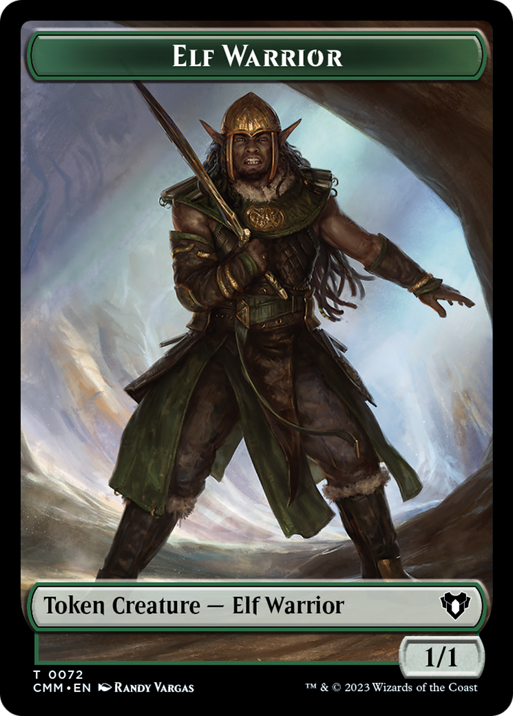 Elf Warrior // Cleric Double-Sided Token [Commander Masters Tokens] | Tabernacle Games