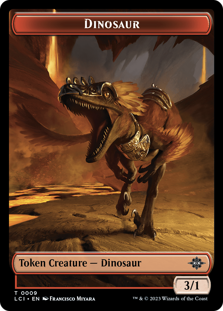 Map // Dinosaur (0009) Double-Sided Token [The Lost Caverns of Ixalan Tokens] | Tabernacle Games