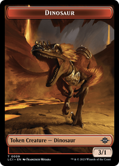 Treasure (0018) // Dinosaur (0009) Double-Sided Token [The Lost Caverns of Ixalan Tokens] | Tabernacle Games