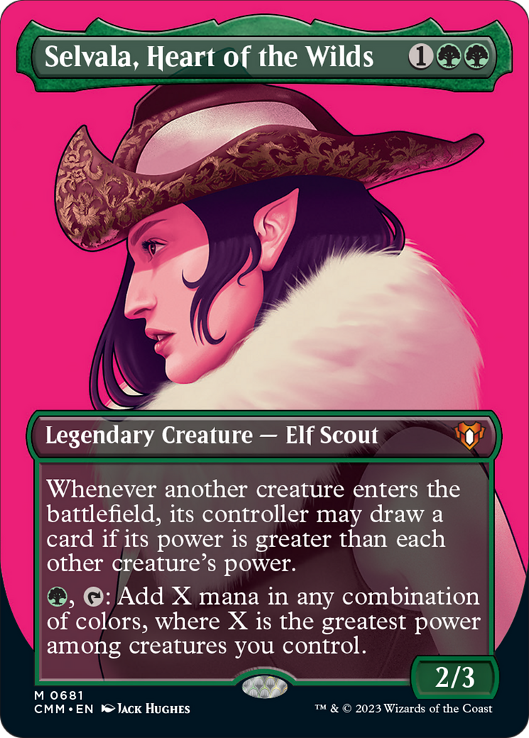 Selvala, Heart of the Wilds (Borderless Profile) [Commander Masters] | Tabernacle Games