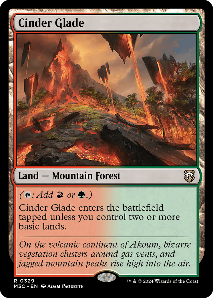 Cinder Glade (Ripple Foil) [Modern Horizons 3 Commander] | Tabernacle Games