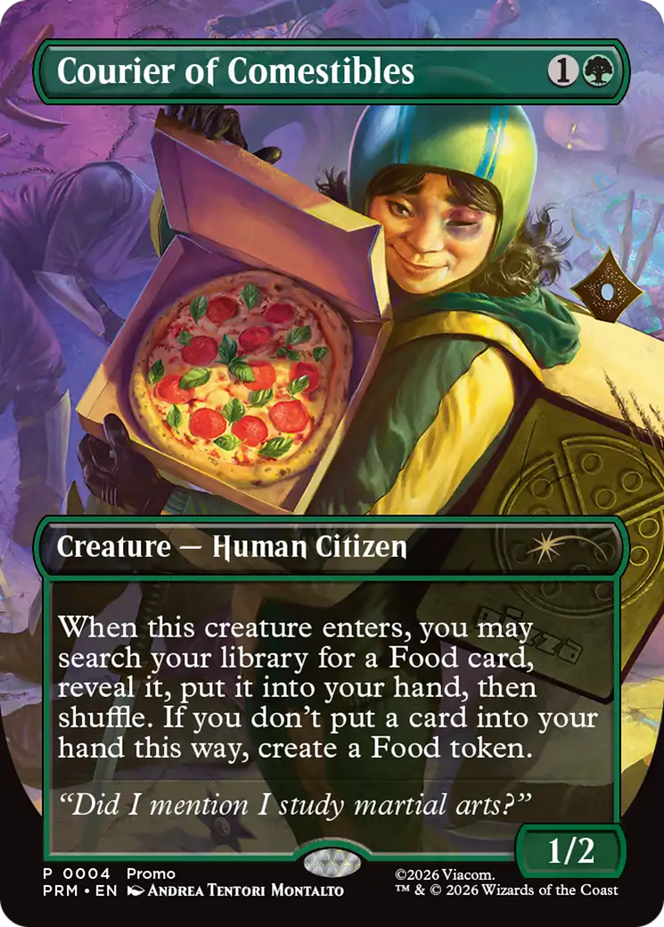 Courier of Comestibles (Borderless) [Wizards Play Network 2026] | Maze of Fitzroy