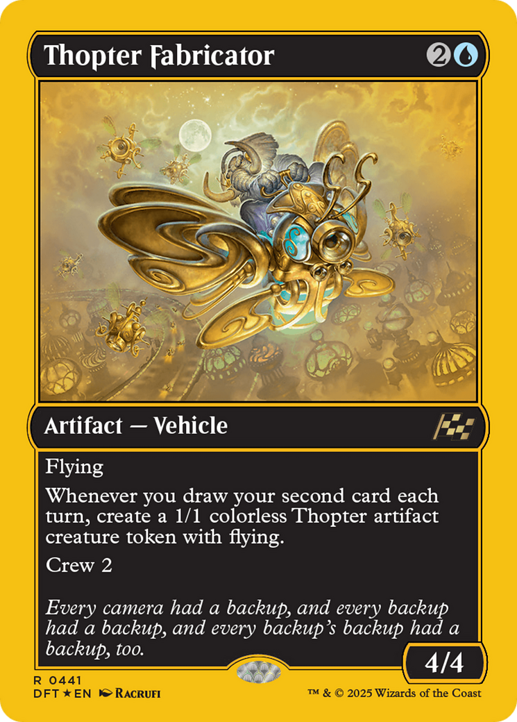 Thopter Fabricator (First-Place Foil) [Aetherdrift] | Tabernacle Games