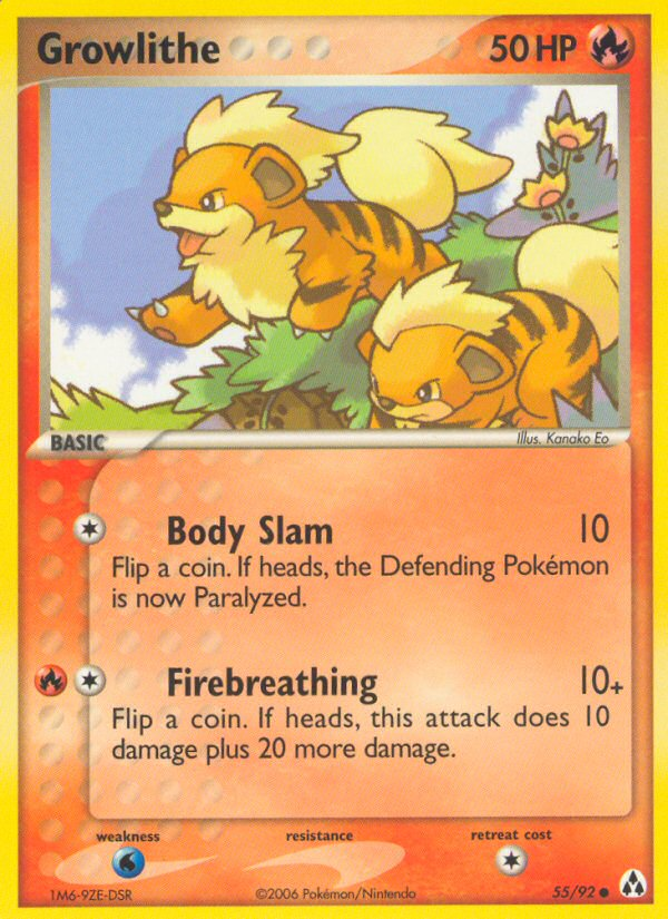 Growlithe (55/92) [EX: Legend Maker] | Tabernacle Games