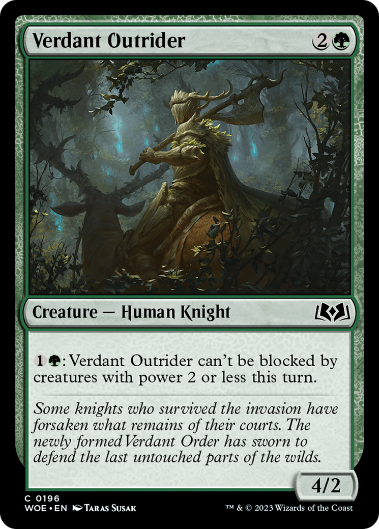 Verdant Outrider [Wilds of Eldraine] | Tabernacle Games