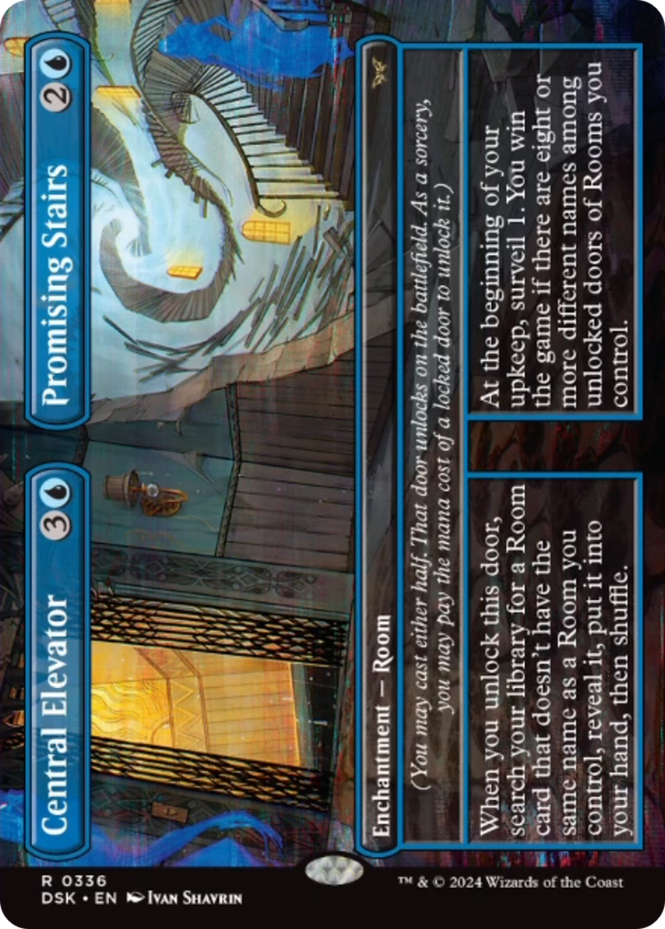 Central Elevator // Promising Stairs (Borderless) [Duskmourn: House of Horror] | Tabernacle Games