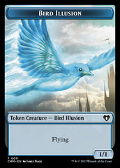 City's Blessing // Bird Illusion Double-Sided Token [Commander Masters Tokens] | Tabernacle Games