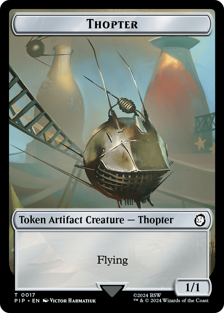 Radiation // Thopter Double-Sided Token [Fallout Tokens] | Tabernacle Games