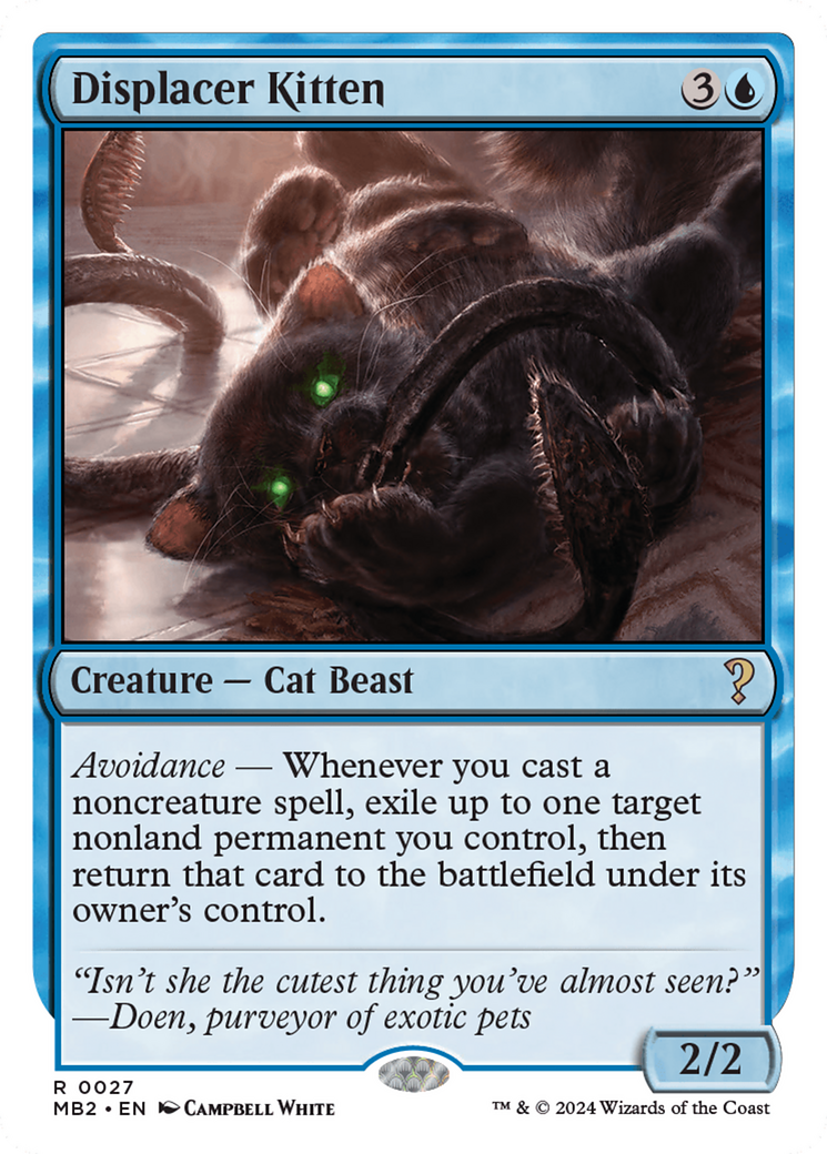 Displacer Kitten (White Border) [Mystery Booster 2] | Tabernacle Games