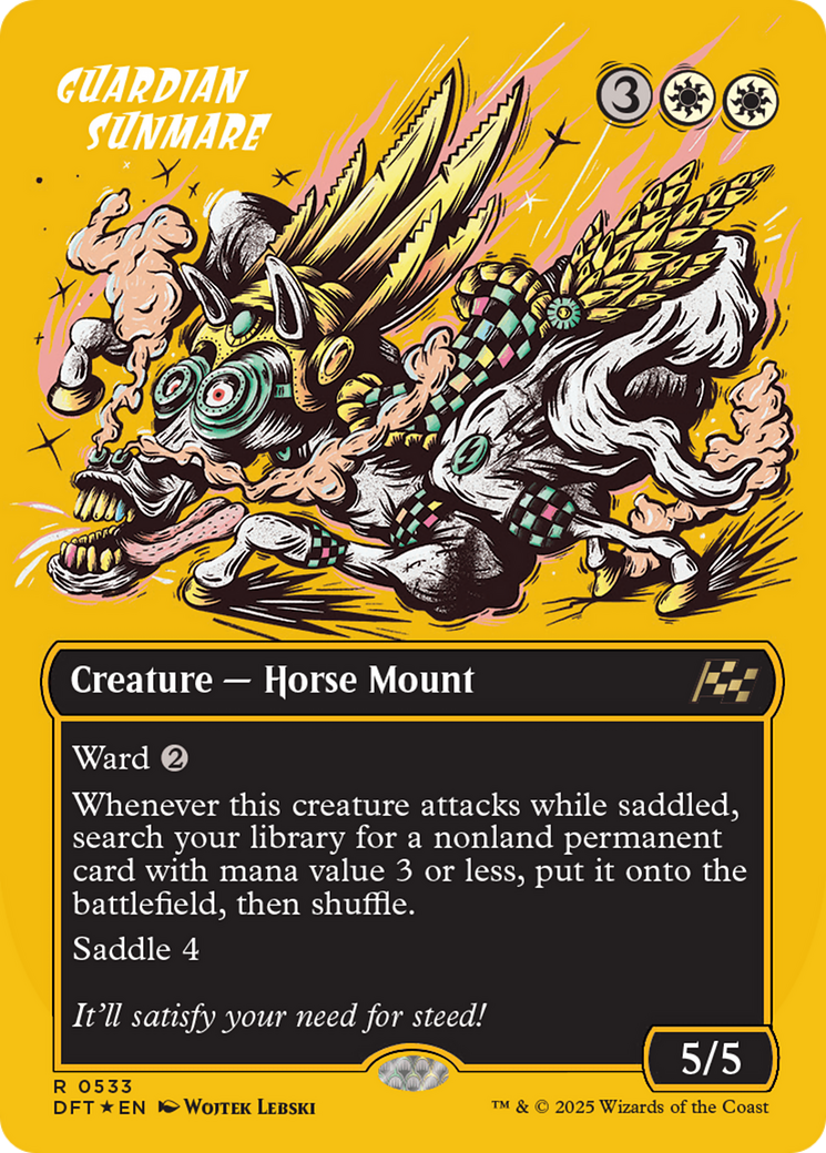 Guardian Sunmare (Borderless) (First-Place Foil) [Aetherdrift] | Tabernacle Games