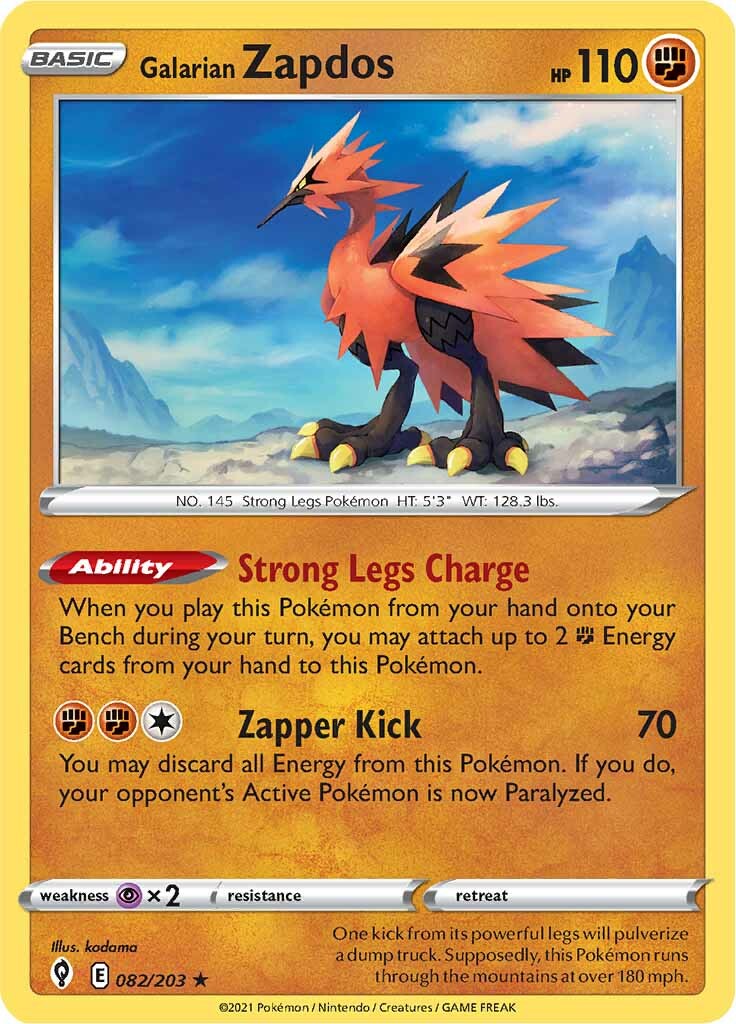 Galarian Zapdos (082/203) [Sword & Shield: Evolving Skies] | Tabernacle Games