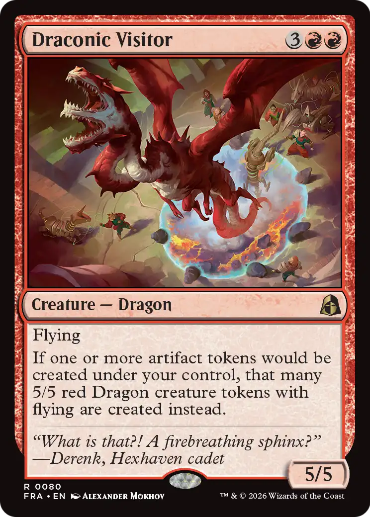 Draconic Visitor [Reality Fracture] | Tabernacle Games