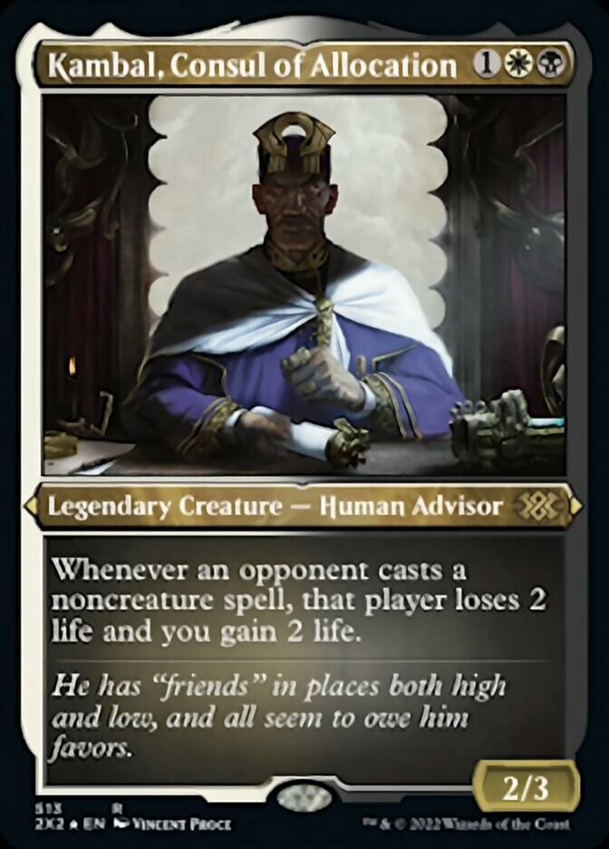 Kambal, Consul of Allocation (Foil Etched) [Double Masters 2022] | Tabernacle Games